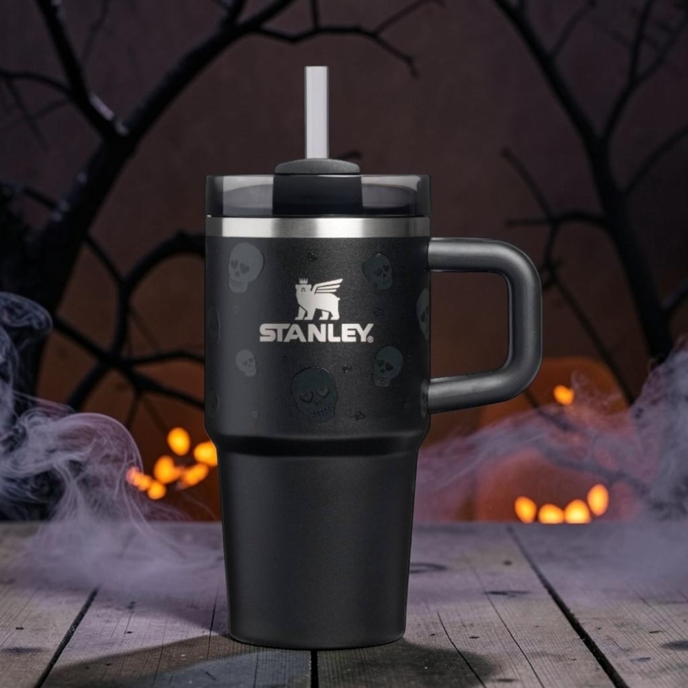 Stanley 20 oz Stainless Steel H2.0 FlowState Quencher Tumbler Sweetheart Skulls